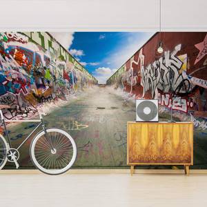 Vliesbehang Skate Graffiti vliesbehang - meerdere kleuren - 384 x 255 cm