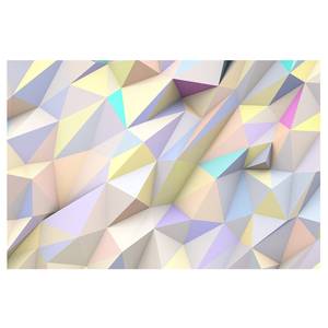 Papier peint intissé Triangles 3D pastel Papier peint - Multicolore - 432 x 290 cm