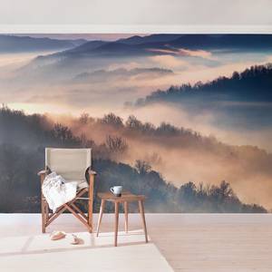 Vliesbehang Mist bij Zonsondergang vliespapier - beige - 384 x 255 cm