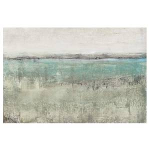 Papier peint intissé Horizon turquoise Papier peint - Turquoise - 384 x 255 cm