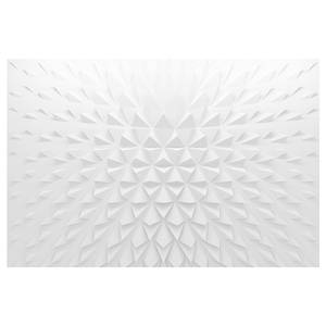 Behang Geometrische Figuren 3D-effect vliespapier - wit - 432 x 290 cm