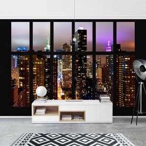 Vliesbehang Raam New York Maanlicht vliesbehang - meerdere kleuren - 384 x 255 cm