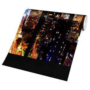Vliestapete Fenster New York Mondlicht Vliespapier - Mehrfarbig - 384 x 255 cm