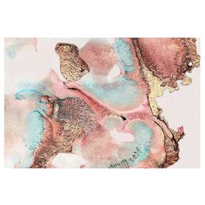 Vliestapete Goldenes Aquarell Rosa Vliespapier - Pink - 432 x 290 cm