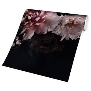 Vliesbehang Bloemen met Mist vliespapier - zwart - 432 x 290 cm