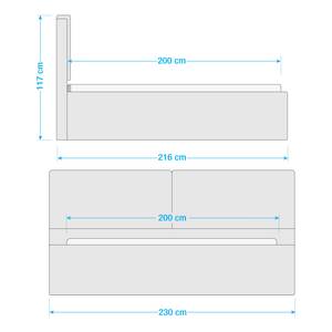 Gestoffeerd bed Nathan Platweefsel Nona: Groen - 200 x 200cm