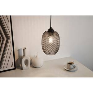 Hanglamp Gleaming Glamour rookglas/aluminium - 1 lichtbron