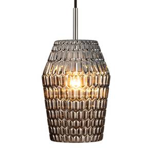 Hanglamp Crystal Sparkle rookglas/aluminium - 1 lichtbron