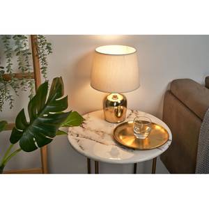 Lampe Golden Glamour Tissu mélangé / Aluminium - 1 ampoule