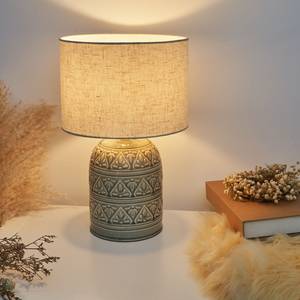 Tafellamp Tender Pearl textielmix/keramiek - 1 lichtbron