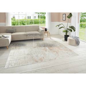 Tapis Chameis Viscose / Chenille acrylique - Abricot - 135 x 195 cm