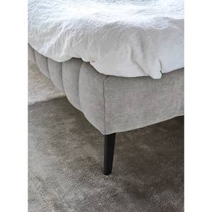 Gestoffeerd bed Capri Dream Platweefsel Nona: Lichtgrijs - 140 x 200cm