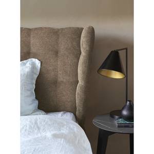 Gestoffeerd bed Capri Dream Platweefsel Nona: Taupe - 180 x 200cm