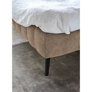 Gestoffeerd bed Capri Dream Platweefsel Nona: Taupe - 180 x 200cm