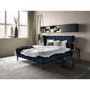 Gestoffeerd bed Capri Dream Microvezel Alana: Donkerblauw - 180 x 200cm