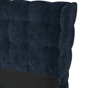 Gestoffeerd bed Capri Dream Platweefsel Nona: Donkerblauw - 140 x 200cm