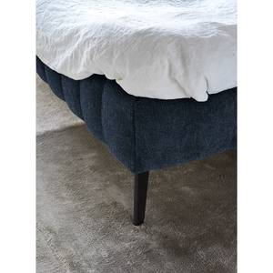 Gestoffeerd bed Capri Dream Platweefsel Nona: Donkerblauw - 140 x 200cm