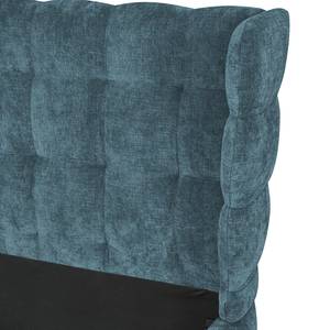 Gestoffeerd bed Capri Dream Platweefsel Nona: Blauw - 180 x 200cm