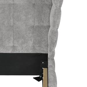 Lit capitonné Capri Dream Tissu Nona: Gris clair - 180 x 200cm