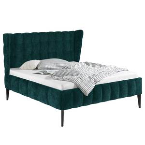 Gestoffeerd bed Capri Dream Microvezel Alana: Petrolblauw - 140 x 200cm