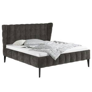 Lit capitonné Capri Dream Microfibre Alana: Gris foncé - 160 x 200cm