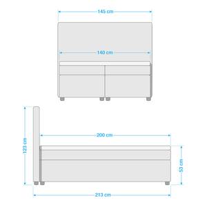 Boxspringbett Fira Beige - 140 x 200cm