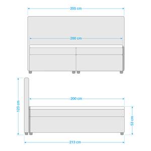 Boxspring Fira Bessenkleurig - 200 x 200cm