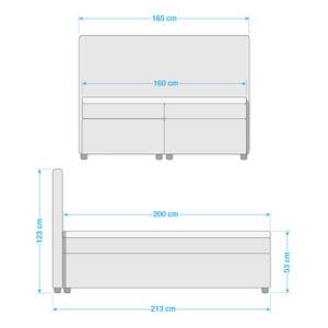 Lit boxspring Miriam Beige - 160 x 200cm