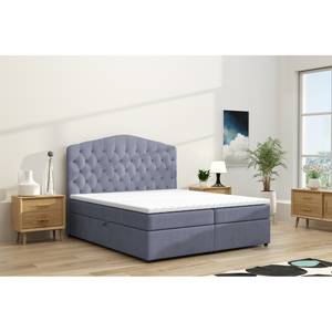 Lit boxspring Miriam Bleu Gris - 180 x 200cm