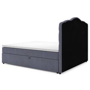 Lit boxspring Miriam Bleu Gris - 180 x 200cm