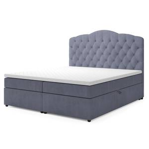 Lit boxspring Miriam Bleu Gris - 180 x 200cm