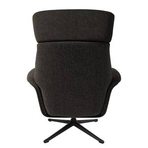 Fauteuil relax Anderson I Tissu Saia: Noir-Marron - Noir - Couvert