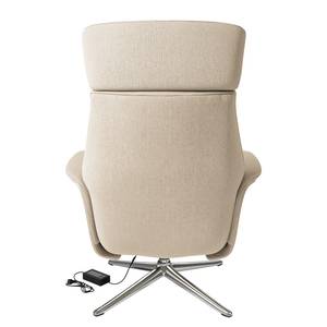 Fauteuil relax Anderson III Tissu Saia: Beige - Chrome brillant - Couvert