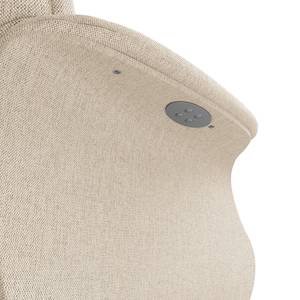 Poltrona elettrica regolabile ANDERSON Tessuto Saia: beige - Cromo lucido - Coperto