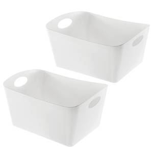 Boîtes de rangement Boxxx L (lot de 2) Résine thermoplastique - Blanc