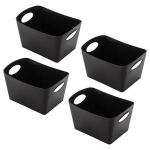 Aufbewahrungsbox Boxxx S (4er-Set) thermoplastischer Kunststoff - Schwarz