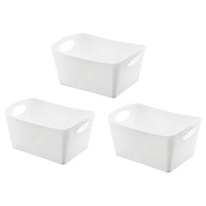 Boîtes de rangement Boxxx M (lot de 3) Résine thermoplastique - Blanc