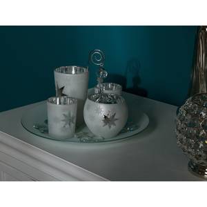 Teelichthalter Solmas Farbglas - Silber