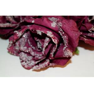 Fleurs artificielles Rose I (lot de 4) Polyester PVC - Bordeaux