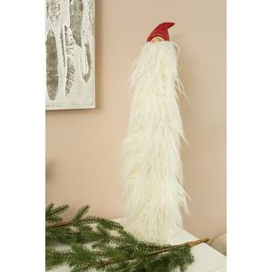 Decoratie Baard Elf polyester PVC - wit
