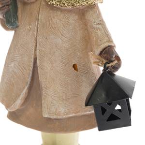 Figur Winterkinder mit Laterne (2-tlg.) Polyresin - Gold