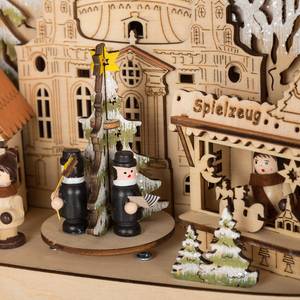 Decoratie Wooden Decoration sparrenhout - beige