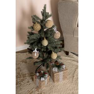 Sapin de Noël Flemma III Fer / Polyester PVC - Vert - Hauteur : 90 cm - Hauteur : 90 cm