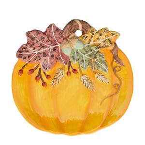 Plat décoratif Citrouille Dolomite - Orange