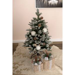 Sapin de Noël Flemma II Fer / Polyester PVC - Vert - Hauteur : 90 cm