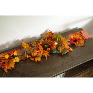 LED-Tischläufer Herbst Blumen Polyester PVC - Orange