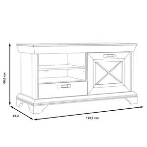 Meuble TV Kimbark I Imitation pin blanc