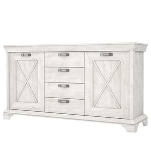 Dressoir Kimbark II witte pijnboomhouten look