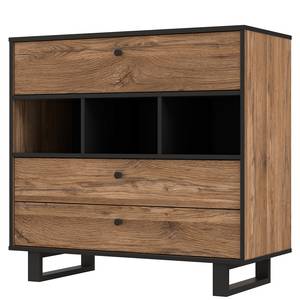 Kast Trylith rustieke eikenhouten look/zwart