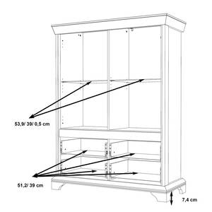 Vitrine Kimbark I Imitation pin blanc